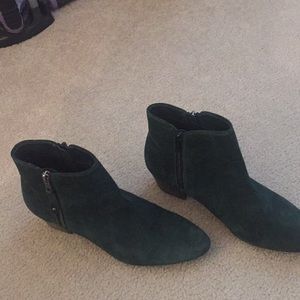 Green Suede Ankle Boots